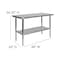 Flash Furniture 48"W Stainless 18 Gauge Work Table - Undershelf NH-WT-2448-GG - alternate 8